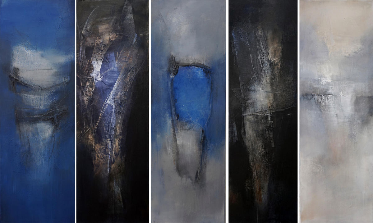 Acryl auf Leinwand, 5-teilig, 240 x 120 cm